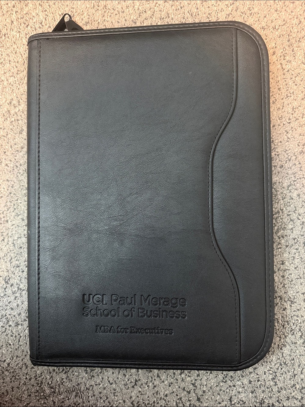 UCI Paul Merage Black Leatherette Business Binder